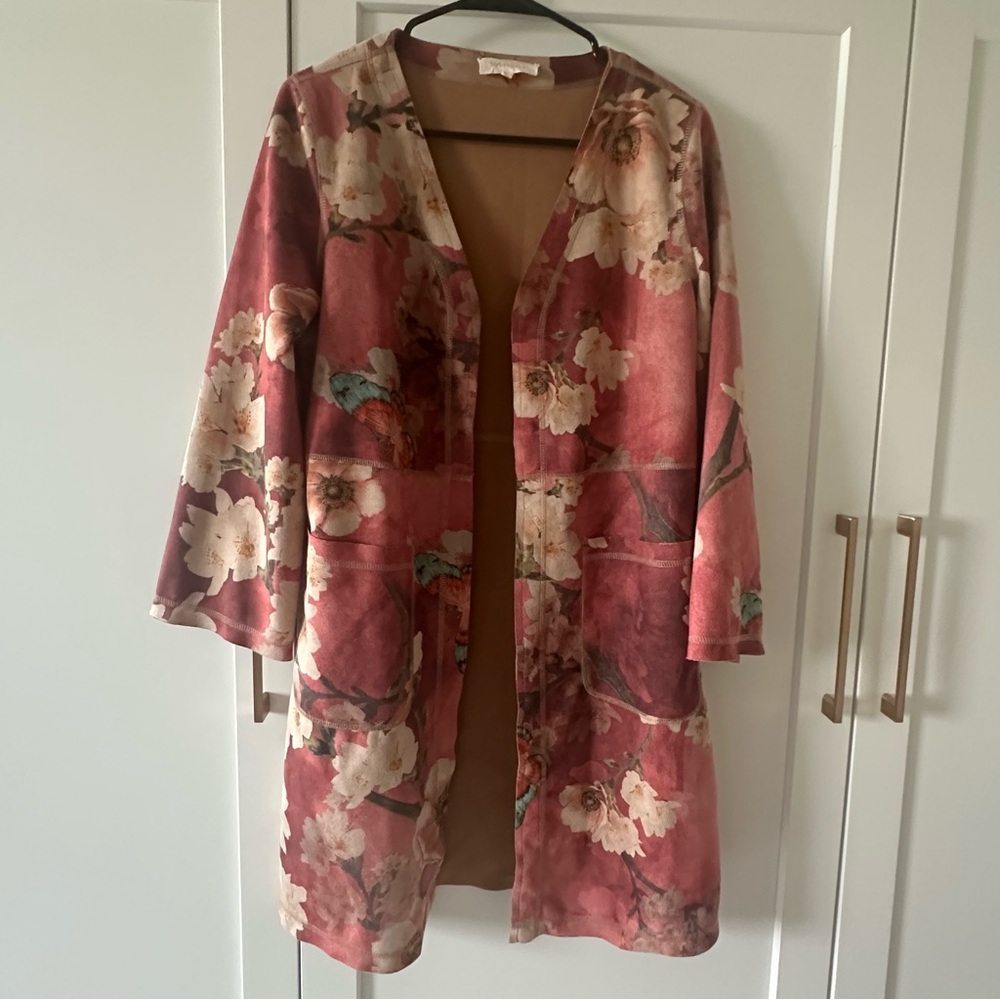 Solitaire Floral Pink and Tan Jacket